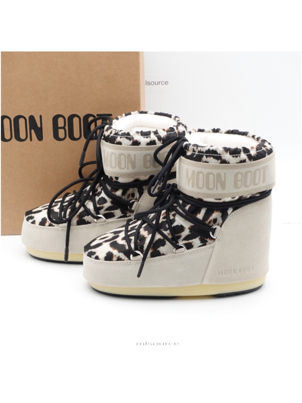 NEW Moon Boot Icon Low Suede Snow Boot Leopard